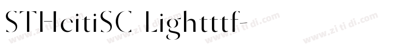 STHeitiSC Lightttf字体转换